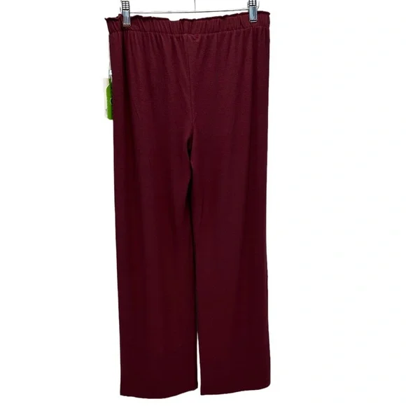 PJ Salvage Elastic Waist Lounge Sleep Pants - Port Wine Red - RIRLP - Picture 2 of 9